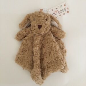 NEW Oobles Lovey Brown Rosette Puppy Dog Soft Baby Toy Rattle | Danbar